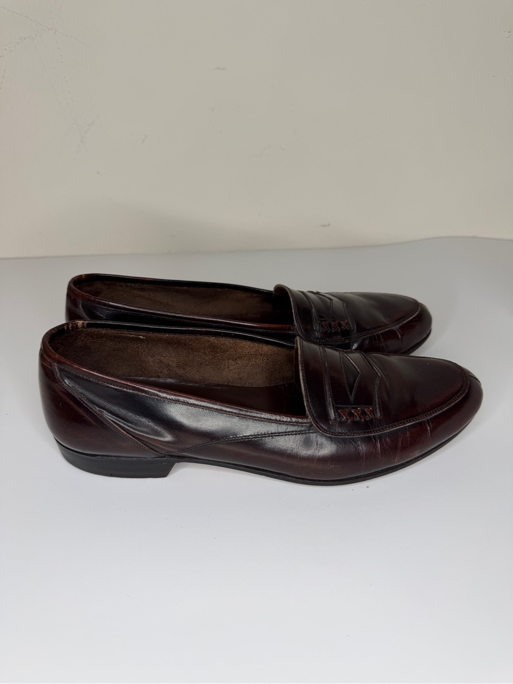 Bally Penny Loafers Dress Shoes Men’s Size 9M Brown Leather Made In Italy
